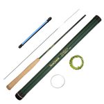 SeaQuest 8' Tenkara Fly Fishing Rod Includes Flies,Lines,Line Keeper Starter Kit 8FT 240cm 8'