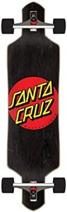 Santa Cruz Classic Dot Drop Thru Cruiser Skateboard, 9.0 x 36 Inch