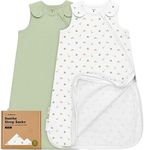 2-Pack Organic Sleep Sacks, 100% Cotton - Baby Sleeping Sack, Wearable Blanket Baby, Sleep Sack for Babies, Toddler Swaddle Sack, Newborn Baby Sleeping Bag, Infant Sleepsack, Girl, Boy (Roarsome, S)