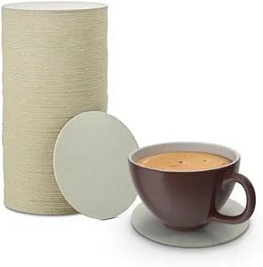 MT Products Off-White Round Paper Coasters for Drinks - 4” Blank Disposable Coasters (Pack of 1000) - Made in The USA