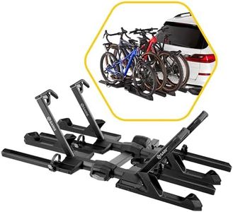 Saris SuperClamp G4 4-Bike Hitch Rack – Lightweight Platform Bike Carrier, Zero Frame Contact, Tool-Free, Tilt & Fold, Supports eBikes, Fits 2" Hitch – Carries 2 Bicycles Up to 60 lb. Each