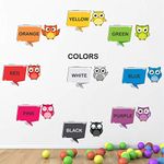 StickMe 'Colours - Names - Cute - Birds - Baby - Kids - Learning - Education - Nursery - Pre School - Kinder Garden Creative - Colorful - Wall Sticker' -SM702 (Multi Colour, Vinyl - 115cm X 85 cm)