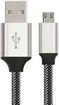 Astrotek Micro USB Data Sync Charger Cable Cord Android Phone Tablet and Devices, 2 m, Silver White