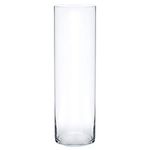 Royal Imports Flower Glass Vase Decorative Centerpiece for Home or Wedding Cylinder Shape, 16" Tall, 4" Opening, Clear