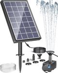 Biling Solar Water Fountain for Bird Bath, 3.5W Solar Water Pump with 4ft Tubing DIY Water Features for the Garden, 6 Nozzles Solar Pond Fountain for Fish Ponds Hummingbird Bath and Tank