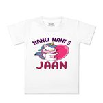 ARVESA Nana Nani Jaan TS-1267 Kids Tshirt for Baby Boy and Baby Girl Dress Classic White