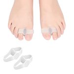 DYKOOK Toe Separators with 2 Loops 6 Pack of Soft Gel Bunion Corrector & Big Toe Spacer for Bunion,Calluses,Blister Pain and Straighten OverlappingToe, Hammer Toe