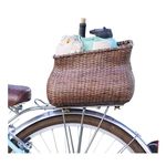 Warners Wheels Rear Bike Basket - Handmade Rattan Cruiser Bike Basket Rear - Rack Mounted Bicycle Cargo Caddy mounts to The Back Rack of Adult Cruisers, Ebike and delivery Bikes