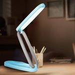 BRYNNBERG Foldable Desk Lamp - Sensitive Touch Lamp with Color and Brightness Control - Desk LED Lamp - Flexible, Compact and Stylish Blue Lamp for Your Desk or Workspace - Portable Table Lamp - 7inch