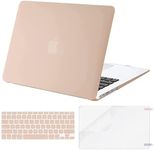 MOSISO Plastic Hard Shell Case & Keyboard Cover Skin & Screen Protector Compatible with MacBook Air 13 inch (Models: A1369 & A1466, Older Version 2010-2017 Release), Camel