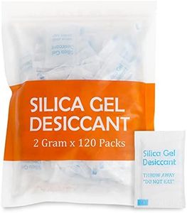 Orimit 2 Gram [120 Packets] Silica Gel Packs for Moisture Absorbing, Desiccant Dehumidifier Bags for Spices Jewelry Shoes Boxes Electronics Storage, Food Safe