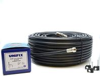 SSL Satellites 10 Meter RG6 Satellite TV Coax Cable Extension Kit with Fitted F Connectors for Sky Q HD, Freesat & Virgin - (10 Meter, Black)