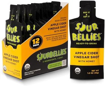 Sourbellies Apple Cider Vinegar Immunity Wellness Shot with Honey, Organic ACV Shot for Digestion Support & Bloating Relief, Ready-to-Drink, On-The-Go Wellness, Gut Health, 1 oz (Pack of 12)