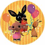 amscan 9911882 - Official Licensed Bing Paper Plates 23cm (8 Pack) Party Supplies