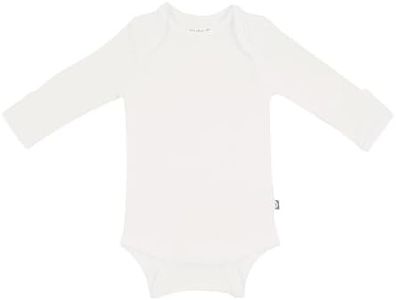 KYTE BABY Unisex Long Sleeve Bodysuit, Rayon Made From Bamboo (Preemie, Cloud)