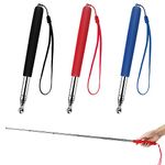 3 Pack Teachers Pointer Stick, Telescopic Teacher Pointer Stick Classroom Whiteboard Pointer Retractable Pointers for Classroom Office, Extends to 39'' (Red, Blue, Black)