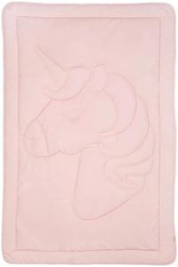 Tadpoles Quilted Toddler Comforter | 40" x 60" | Made of 100% Microfiber Polyester (Shell) & 200 GSM Fiberfill | Soft, Breathable & Durable | Ideal for Toddlers (12-48 Months) | Pink Unicorn Pattern