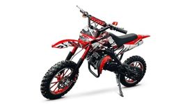 Amaze ZR 50cc Petrol Dirt Bike for Kids | 2 Stroke Mini Off Road Bike | Dual Start | Disc Brake | Rear Suspension | Max Speed 45 km/h | Kids Mini Motorcycle (RED)