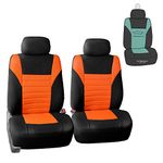 FH GROUP FH-FB068102 Premium 3D Air Mesh Seat Covers Pair Set (Airbag Compatible), Orange/Black Color- Fit Most Car, Truck, SUV, or Van