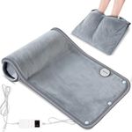 Heating Pad Extra Large & Foot Warmer 2 in 1, XXL Heating Pad 21x33“ for Back Belly Lower Back Warm Up, Sewn in Zippers More Functional, Electric Heat Pad 4-Hour Auto Off/6 Heat/6 Timer/Washable