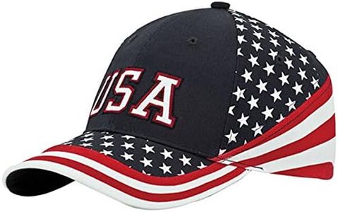 MG Washed Cotton Twill Stars & Stripes USA Ball Cap Hat USA Flag Cap