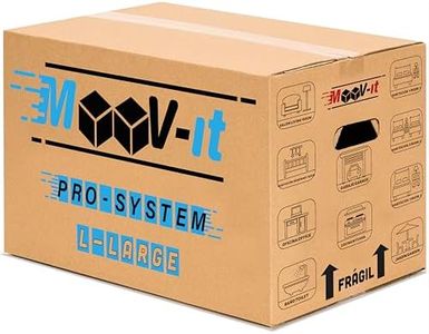 Pack de 20 cajas de cartón para mudanza, reforzado y resistente. Asa Triple. Cajas de embalaje para envíos con asas. Para almacenaje y Embalaje. Reutilizables (45x30x25cm (20ud))