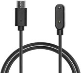 kwmobile Charger Compatible with Huawei Band 9 / Band 8 / Watch Fit 2 / Watch Fit Mini - Charger USB-C Cable for Charging Smart Watch - Black