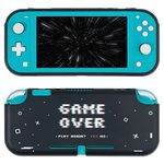 BelugaDesign Game Over Switch Case | Retro Arcade Boys Pixel Art 8-Bit Guys Cool Cover Shell | Compatible with Nintendo Switch (Switch Lite, Black White)