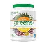 Genuine Health Greens+ Daily Detox,30 Servings, 406 g tub, Superfoods, Antioxidants and Polyphenols for daily liver and kidney toxin cleanse, Natural lemon flavoured powder