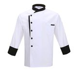 Nanxson Chef Jacket Chef Coat Chef Uniform Men Women Long Sleeve Short Sleeve Cooking Hotel White CFM0016