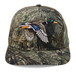 Paramount Outdoors Mallard Drake Camo Hat in Duck Blind Camo Fabric on 6-Panel Baseball hat Comfort Snapback Hunting Hat