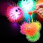 PELO Set of 4 Flashing Puffer Ball Toys for Kids Babies Toddlers and Adults, Playing Fun Balls (Model-2)