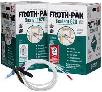 Froth-Pak 620 Spray Foam Sealant Kit, 15ft Hose. Seals Cavities, Penetrations & Gaps Up to 4 Wide. Yields Up to 620 Board ft. Two Component, Polyurethane, Closed Cell