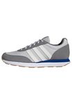 adidas Men's Run 60s 3.0 Leather Shoes, Grey Three/Core White/Grey One, 10 UK