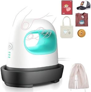 ARKZO Heat Press Machine Mini Heat Press - Portable Hot Press for T-Shirts, Hats, Cap, Pillows, Shoes, Bags, HTV Vinyl Heating Transfer Projects - Ideal for Small Printing Tasks and DIY Crafts