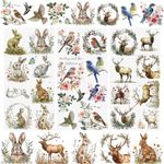 WANDIC 3 Sheets Rub On Transfer Sticker, Animals Theme Stickers for DIY Scrapbooking Photo Albums Furniture,5.9 * 11.8in