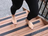 GripStrips Anti-Slip Treads - 8 Pack, Black - Barefoot & Pet Friendly Outdoor Non-Slip Tread Strips - Waterproof Safety Traction Strips for Stairs, Ramps, Wood, Concrete, Composite