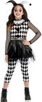 Amscan Party City Punky Jester Costume for Kids - Scary Halloween Costume with Printed Top, Leggings, & Headband for Girls & Boys - Costumes for Halloween, Birthday Parties & Themed Event