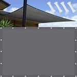 Sunscreen Awning Canopy 1.7 x 2 m 98% UV Block Waterproof Shade Sails Canopy Pergola Covers with Fixing Kit, Easy to Install for Patios Backyard Outdoor Garden, Dark Grey