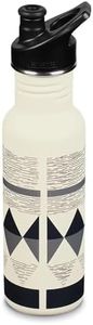 Klean Kanteen ‎1008925 Botella Clásica Estrecha Klean Kanteen con Tapón Deportivo, Beige, Capacidad de 532 ml