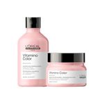 L'OREAL PROFESSIONNEL PARIS Vitamino Color Shampoo 300Ml & Hair Mask 250Gm Combo With Resveratrol For Color-Treated Hair, Serie Expert (Pack Of 2)