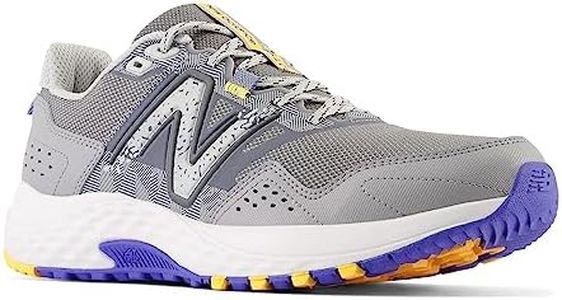 New Balance Men's 410 V8 Trail Running Shoe, Blacktop/Marine Blue/Shadow Grey, 9 UK