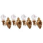 TEHAUX 4pcs Dollhouse Wall Light Mini Decor Miniature Stuff Miniatures Mini Chandelier Toy Miniature Chandelier Light Dollhouse Street Light Mini Lights Sand Table Decorative Lamp LED Toy