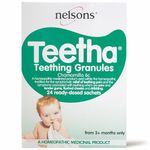 Teetha Baby Teething Granules (24 Sachets) 3+ Months, Homeopathic Relief For Soothing & Calming Teething Symptoms, Baby Teething Ready-Dosed Sachets