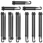 Sadnyy 9 Pcs Black Tree Stand Bow 3 Sizes Multi Purpose Bow Hangers Bow Hunting Accessories Tree Stand for Hunting Outdoors Sports Supplies