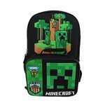 Bioworld Minecraft School Backpack Set for Kids with Lunch Bag -16 Inch Multicolor Shoulder Bag…, Multicolor, One Size, Backpack