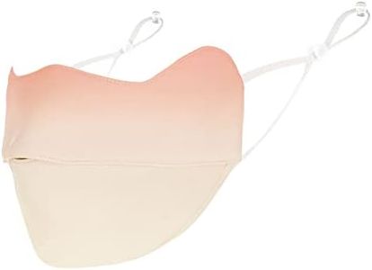 UPF 50+ Face Cover Mask Balaclavas Headwear, Breathable UV Sun Protective Face Shield, Washable Outdoor Sports Face Cover, Pink Gradient