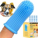 Jasper Dog Toothbrush, 360º Dog Tooth Brushing Kit, Cat Toothbrush, Dog Teeth Cleaning, Dog Finger Toothbrush, Dog Tooth Brush for Small & Large Pets, Dog Toothpaste Not Included, 16-Pack Blue