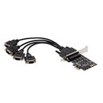 Syba PCi-Express Rs232 Serial 4X Port Card, Moschip 9901 Chipset, Fan-Out Cable SD-PEX15011