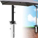 Zaquak Offset Patio Umbrella Base In Ground,In-ground Umbrella Stand,Rustproof Steel Umbrella Holder,Universal Umbrella Ground Anchor for Offset Cantilever Umbrella and Middle Pole Patio Umbrella